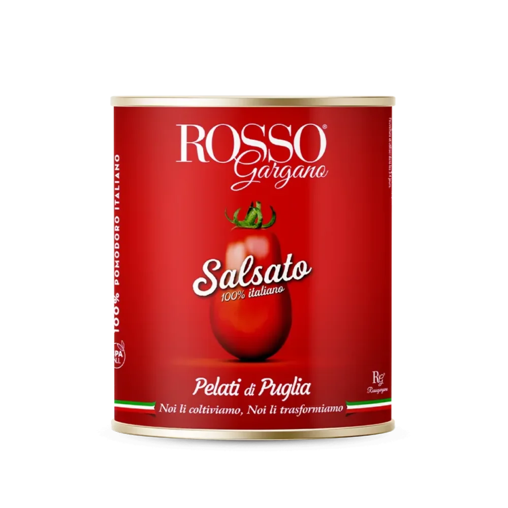 Pelati SALSATO Rosso Gargano 2,55 kg./ hámozott paradicsom
